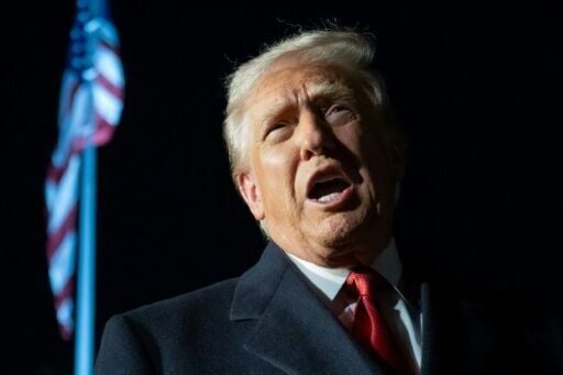 US President Donald Trump departs for a trip to Asia